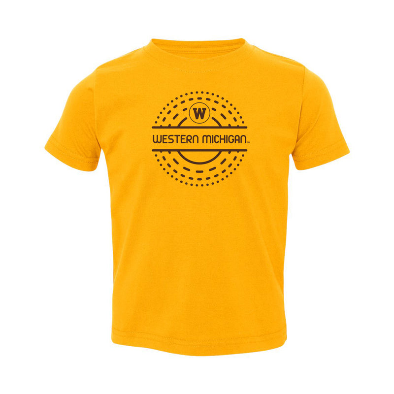Western Michigan Sunny Circle Toddler T-Shirt  - Gold