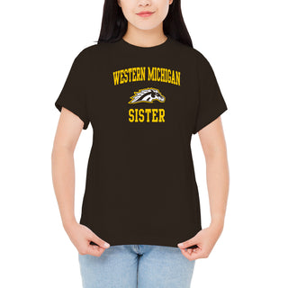 Western Michigan Arch Logo Sister T-Shirt - Dark Chocolate
