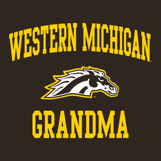 Western Michigan Arch Logo Grandma T-Shirt - Dark Chocolate