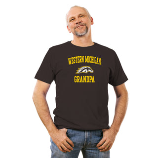 Western Michigan Arch Logo Grandpa T-Shirt - Dark Chocolate