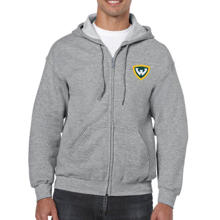 Wayne State Primary Logo EMB Full Zip Hoodie
