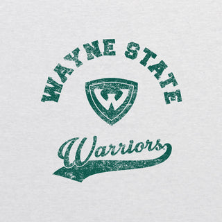 Wayne State Retro Script NLA Triblend T-Shirt - Heather White