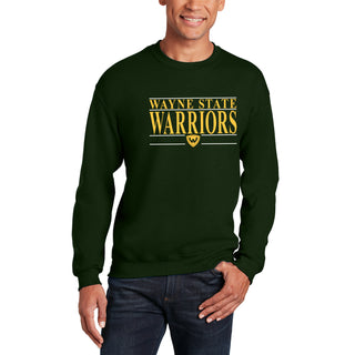 Wayne State Headline Crewneck - Forest