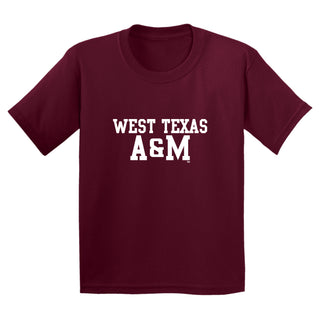 West Texas A&M Buffaloes Basic Block Youth T-Shirt - Maroon