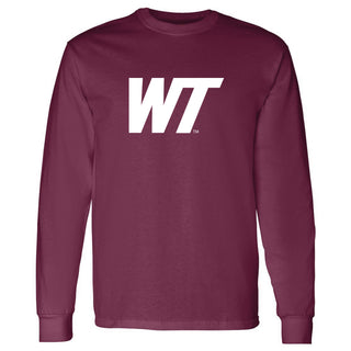 West Texas A&M Buffaloes Primary Logo Long Sleeve T-Shirt - Maroon