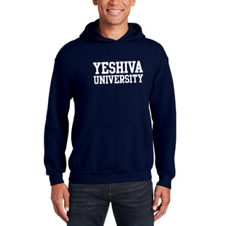 Yeshiva University Basic Block Hoodie - Navy