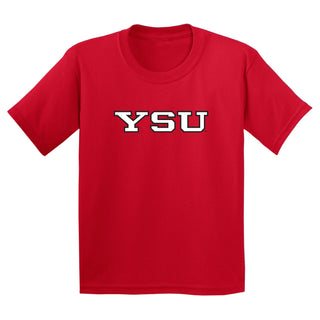 Youngstown Penguins Basic Block Youth T-Shirt - Red
