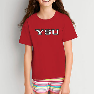 Youngstown Penguins Basic Block Youth T-Shirt - Red