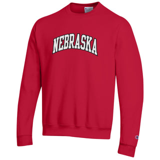 Nebraska Applique Champion PB Crewneck - Scarlet