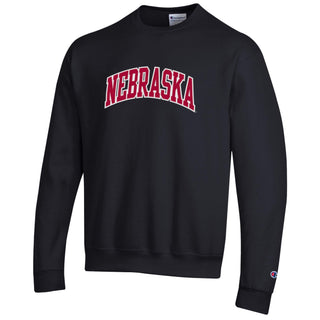 Nebraska Applique Champion PB Crewneck - Black