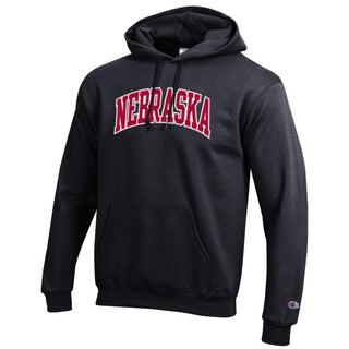 Nebraska Applique Champion PB Hoodie - Black