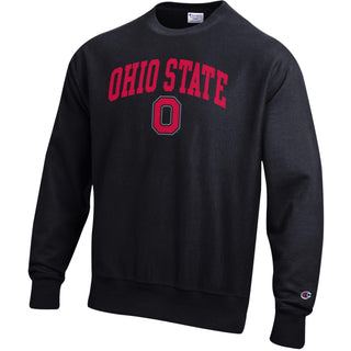 Ohio State Arch Logo Champion Reverse Weave Crewneck - Black