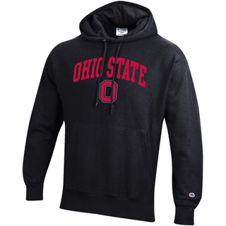 Ohio State Arch Logo Champion Reverse Weave Hoodie - Black