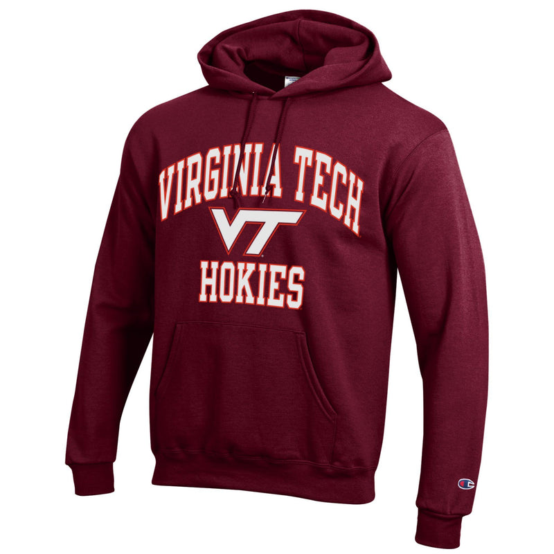 Virginia Tech Arch Logo Powerblend Fleece Hoodie - Maroon