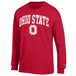 Ohio State Arch Logo Champion Basic Long Sleeve - Scarlet