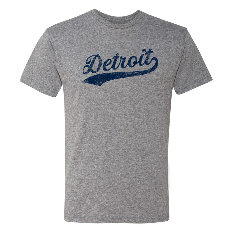 Detroit Baseball Script Triblend T-Shirt - Premium Heather