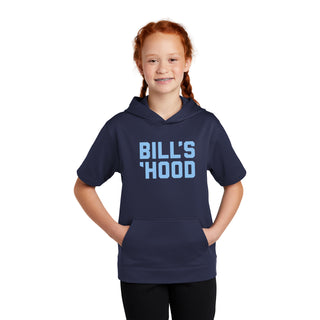 Bill's Hood Short Sleeve Youth Hoodie - Navy