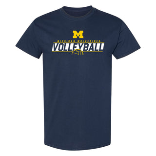 Michigan Volleyball Charge T-Shirt - Navy