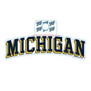 MICHIGAN BLUE84 DOUBLE SPACE DECAL