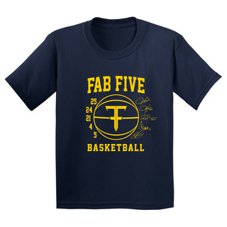 Fab Five Signature Youth T-Shirt - Navy
