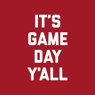 It's Game Day Y'all Ladies Fan Favorite V-Neck Tee T-Shirt - Cardinal