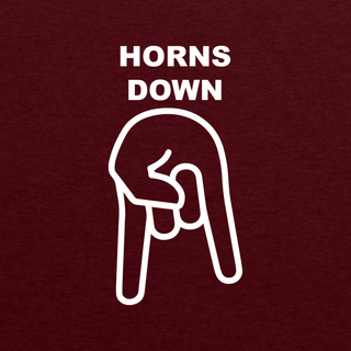 Horns Down Triblend T-Shirt - Cardinal