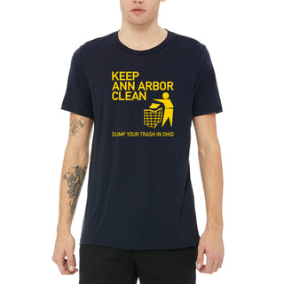 Keep Ann Arbor Clean Triblend T-Shirt - Solid Navy