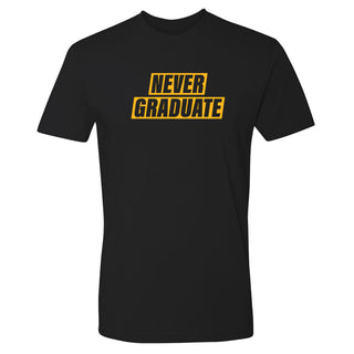 Never Graduate NLA T-Shirt - Black w/ Yellow Print
