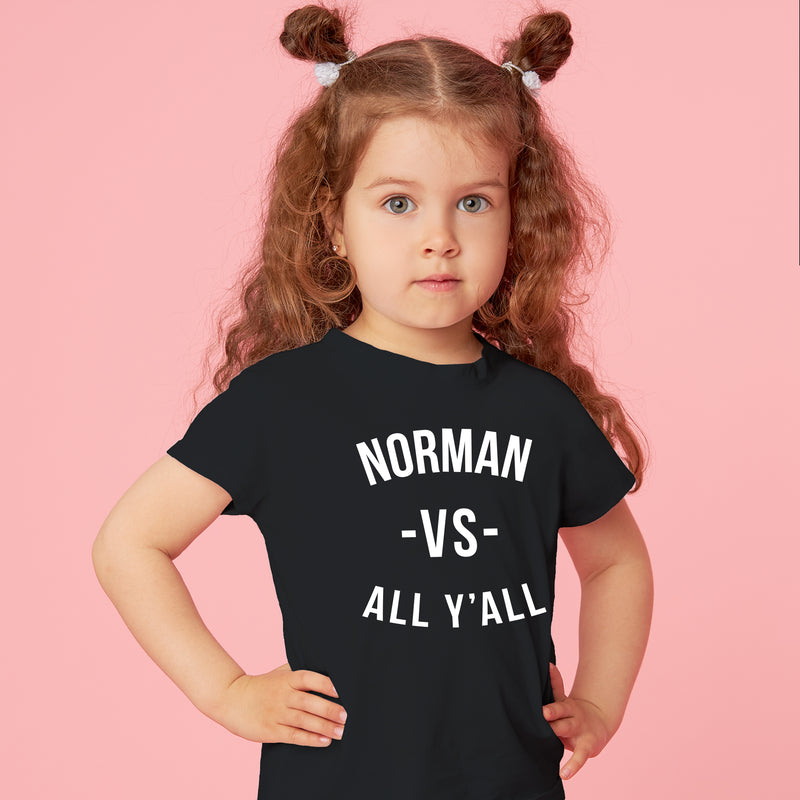 Norman vs All Y'all Toddler T-Shirt - Black