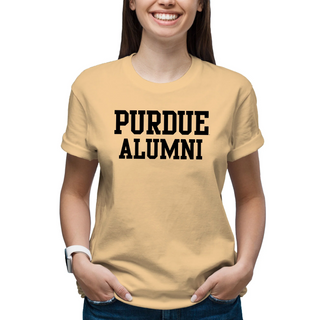 Purdue Boilermakers Basic Block Alumni Short Sleeve T Shirt - Vegas Gold