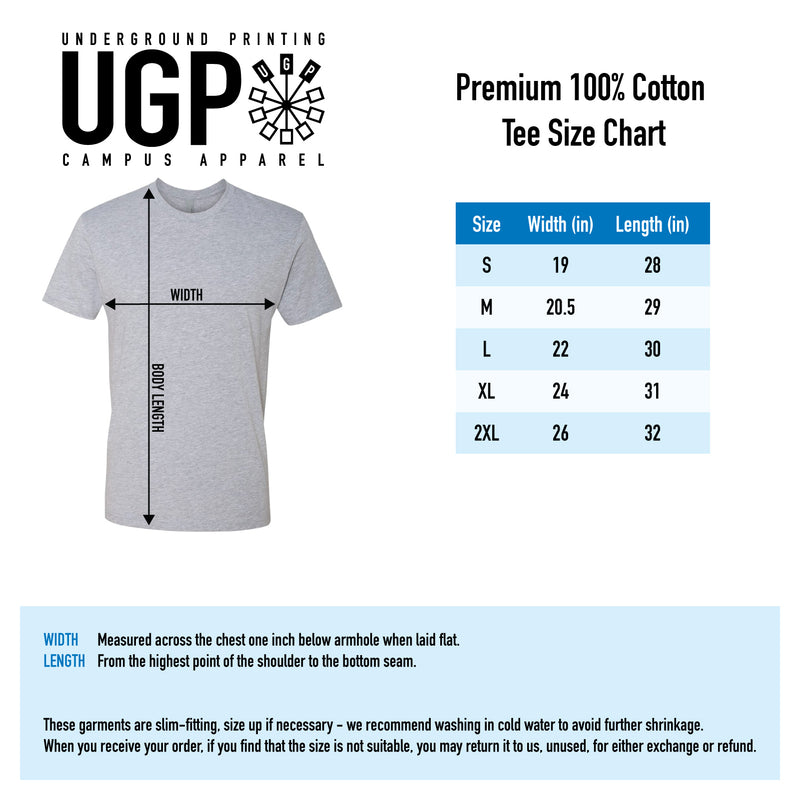Michigan State Shapes Premium Cotton T-Shirt - Stonewash Denim