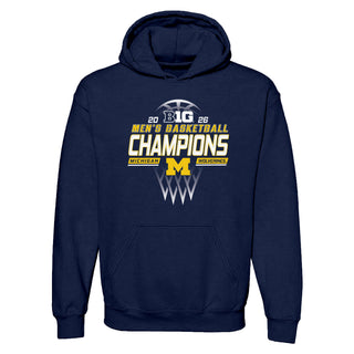 Blue 84 Michigan Basketball 2026 Regular Season Champs Hoodie - Navy
