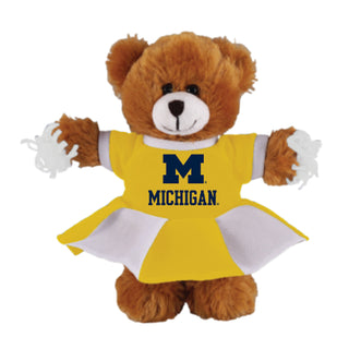 Michigan Cheerleader Plush - Mocha Bear