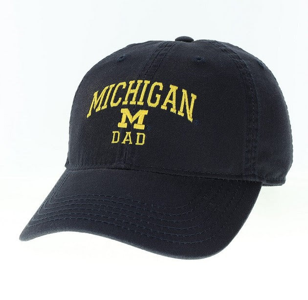 Michigan Wolverines Relaxed Twill Hat Arch Logo DAD - Navy