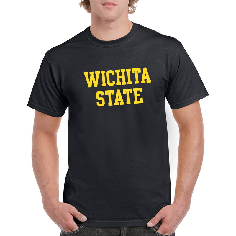 Wichita State University Shockers Basic Block Short Sleeve T-Shirt - Black