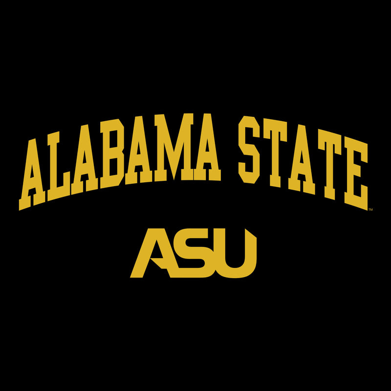 Alabama State University Hornets Arch Logo Short Sleeve T Shirt - Black
