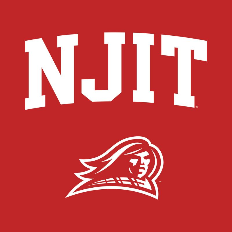 New Jersey Institute of Technology Arch Logo Short Sleeve T Shirt - Red