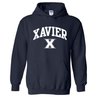 Xavier University Musketeers Arch Logo Heavy Blend Hoodie - Navy