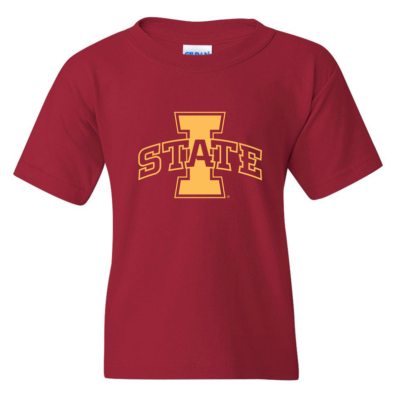 Iowa State University Cyclones Logo Youth Short Sleeve T Shirt - Cardinal