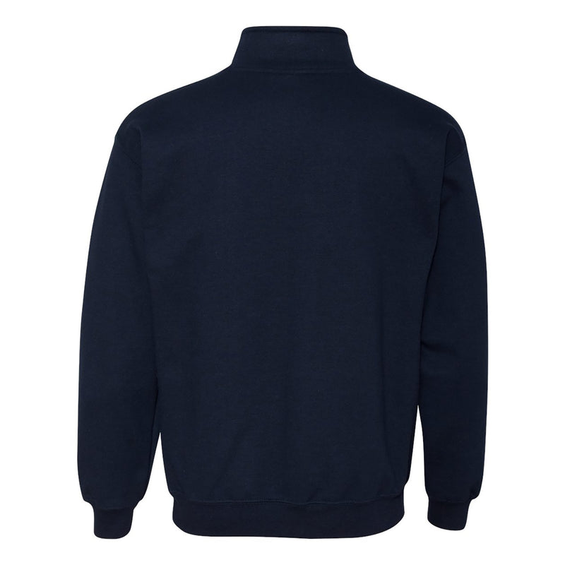 Embroidered Primary Logo University of Michigan Heavy Blend Quarter Zip Sweatshirt - Navy