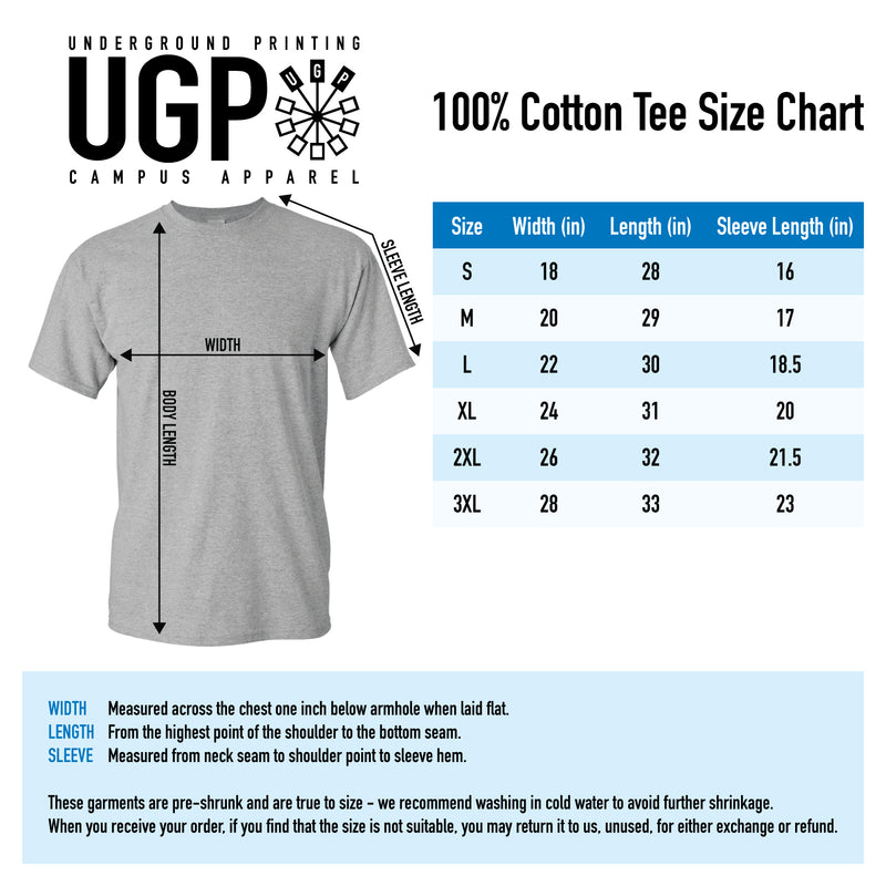 Purdue University Boilermakers Wrestling Slant Basic Cotton Short Sleeve T Shirt - Black
