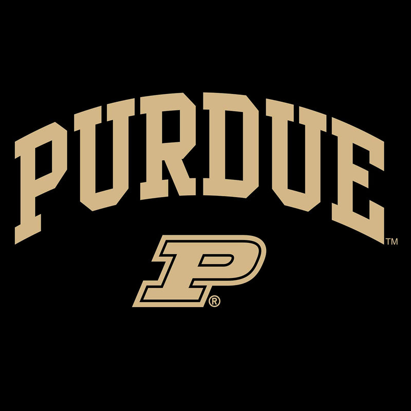 Purdue University Boilermakers Arch Logo Short Sleeve T Shirt - Black