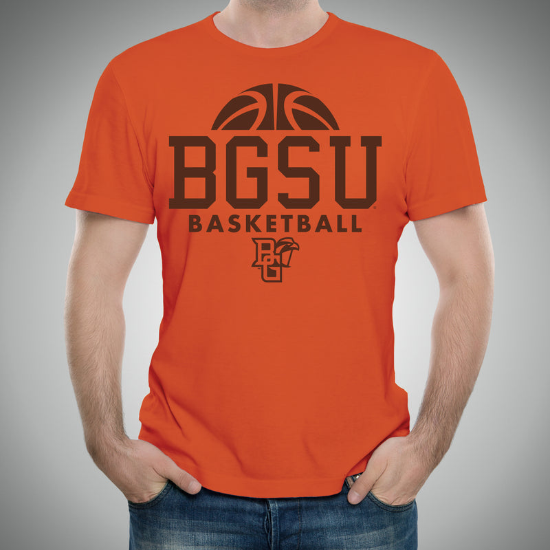 Bowling Green State University Falcons Basketball Hype Basic Cotton Short Sleeve T Shirt - Orange