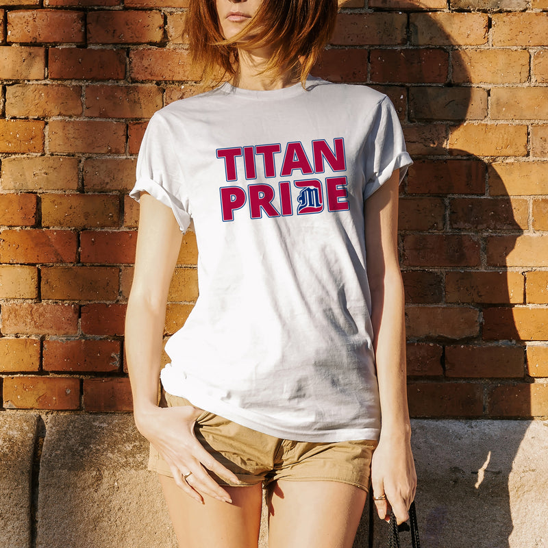 University Of Detroit Mercy Titan Pride Short Sleeve T Shirt - White