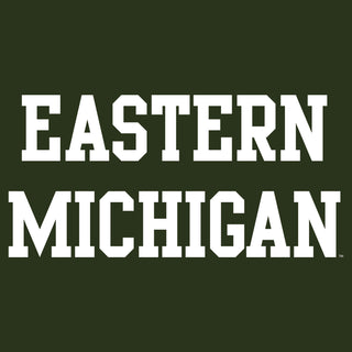 Eastern Michigan University Eagles Basic Block Long Sleeve T Shirt - Forest