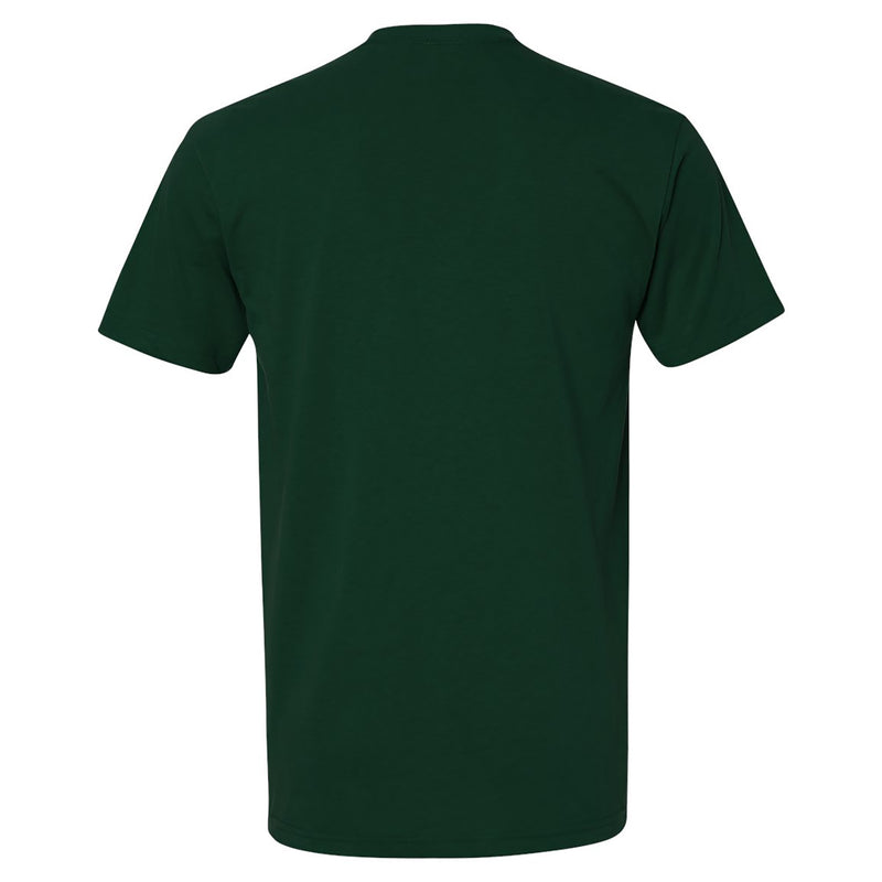 Michigan State University Spartans Basic Block Next Level Short Sleeve T Shirt - Forest Green