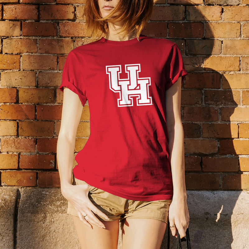 University of Houston Cougars Primary Logo Short Sleeve T Shirt - Red