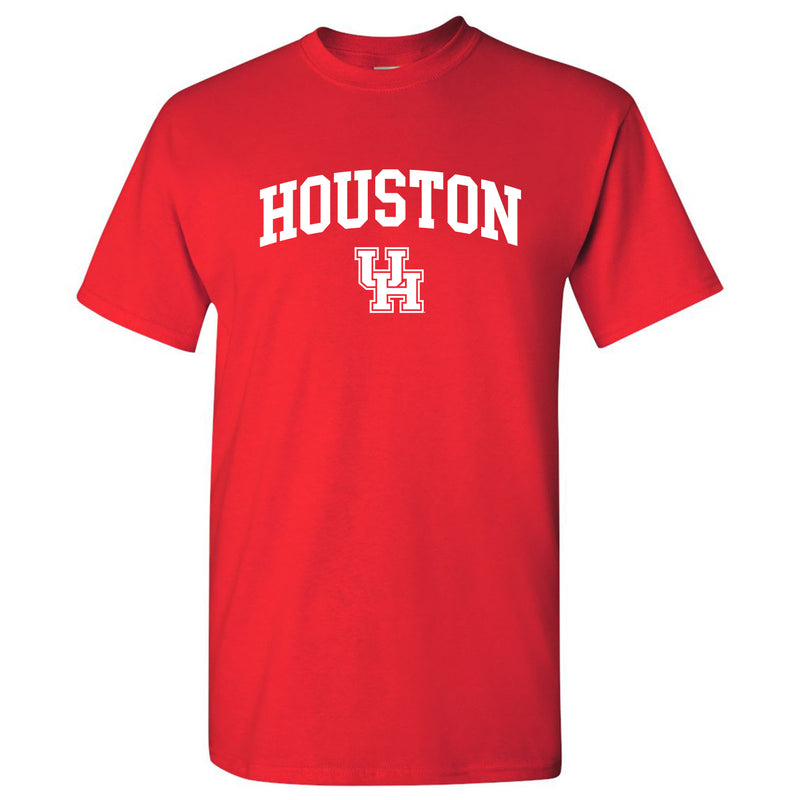 University of Houston Cougars Arch Logo Short Sleeve T Shirt - Red