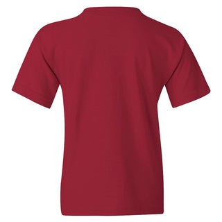 Carnegie Mellon University Tartans Basic Block Youth Short Sleeve T Shirt - Cardinal Red