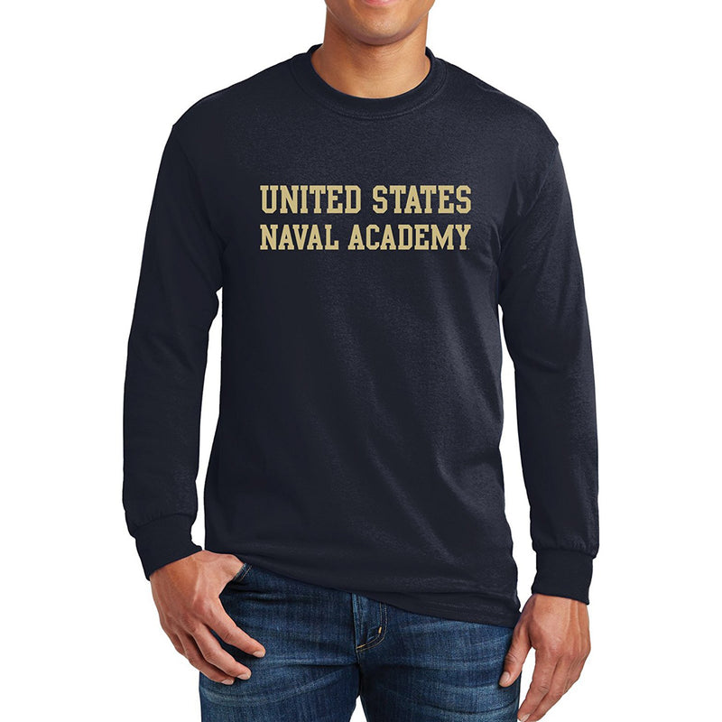United States Naval Academy Midshipmen Basic Block Long Sleeve T-Shirt - Navy